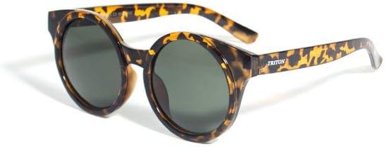 Óculos de Sol Triton Eyewear Redondo Grande FDP86013 Marrom Tartaruga |  Amazon.com.br