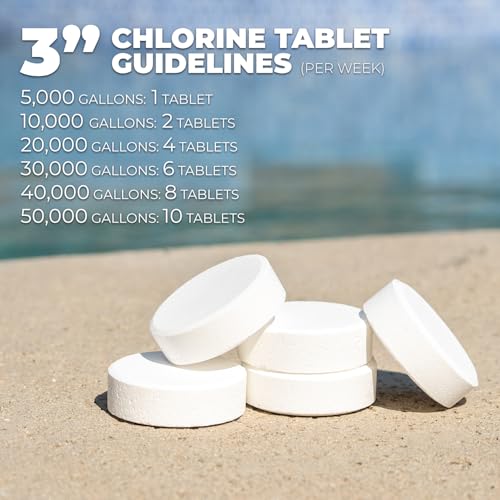 Image of XtremeClear Complete 3 inch Chlorinating Tablets, 10 lb, Chlorine Tablets for Sanitizing Swimming Pools Chlorine, 10 Pounds for Above /Inground Pools, Saltwater, Spa, Hot Tub Slow Dissolving Tablet