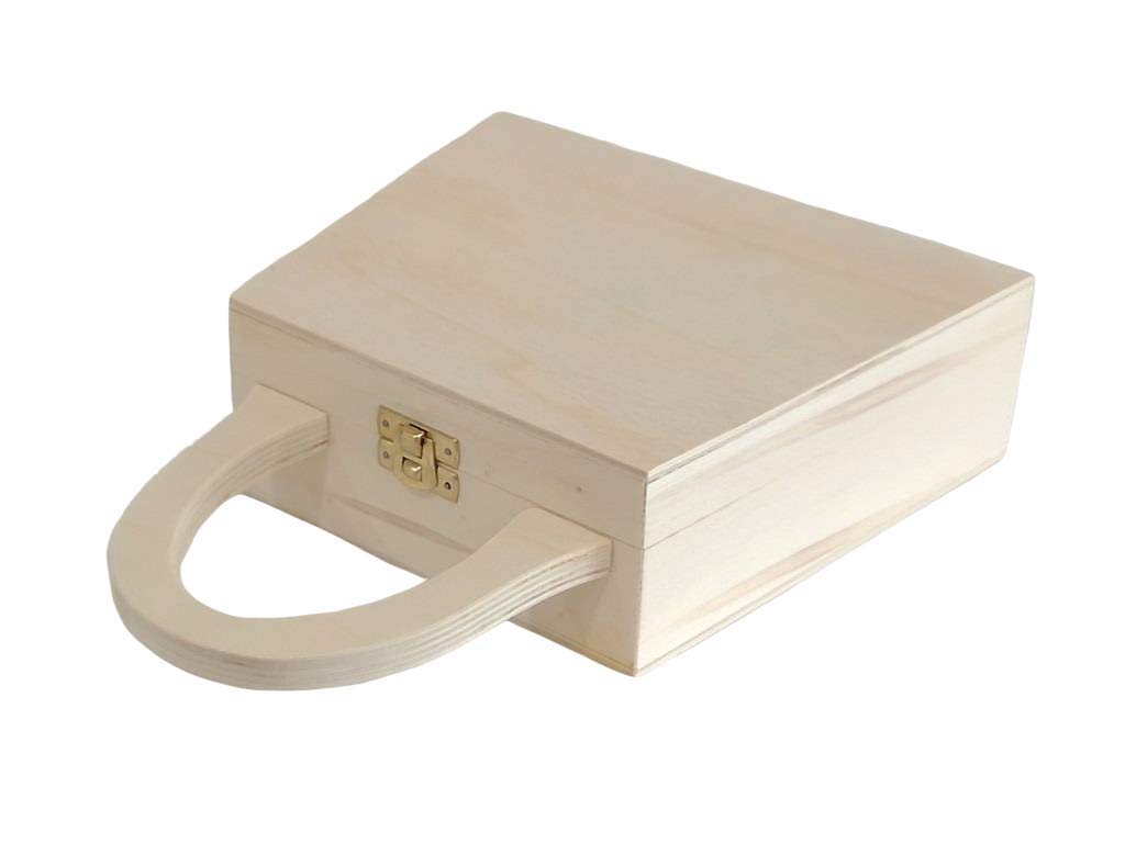 GRECA Scatola in legno. Interno con reparti per collezioni. In grezzo, per decorare. Dimensioni: 45 x 28 x 6 cm. Dimensioni di ogni griglia: 5 x 4 x 5 cm
