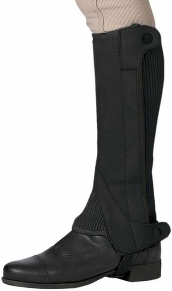 OVATION Lds Elite Amara Ribb Half Chap, Color: Black