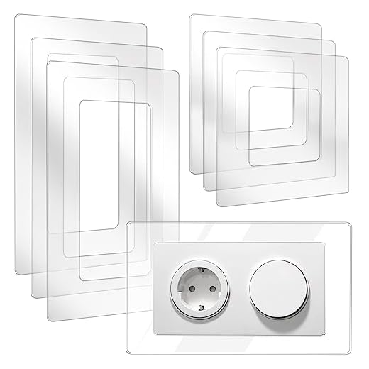 Beekeg 6 Stücke lichtschalter Schutz,wandschutz für lichtschalter,Tapetenschutz für Steckdose und Lichtschalter,steckdosenblende für jedes Schalterprogramm-Transparent