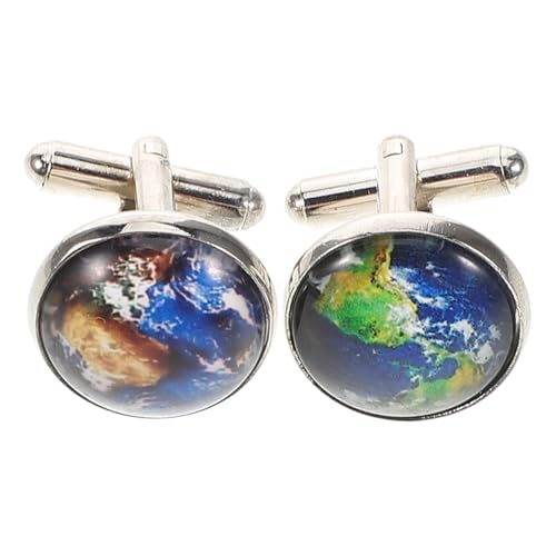 Gemelos redondos Retro Globe para hombre miniatura 1
