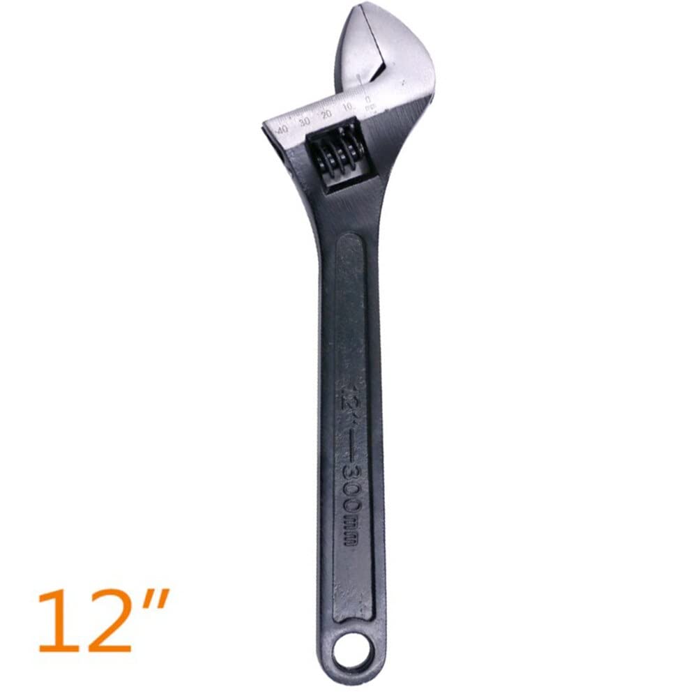 Llave Inglesa Ajustable Grande de 12 Pulgadas, Herramienta Manual de reparación con Apertura de mandíbula, Herramientas manuales de reparación portátiles, Llaves inglesas