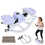 Rock Stepper Side to Side Portable Lateral Rocking Stepper with Digital Display and Non-Slip Mat Mini Steppers for Exercise at Home (Purple)