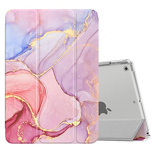 Image of Moko Smart Case for iPad 9th / 8th / 7th Gen Case, Light Pink Gold Marble