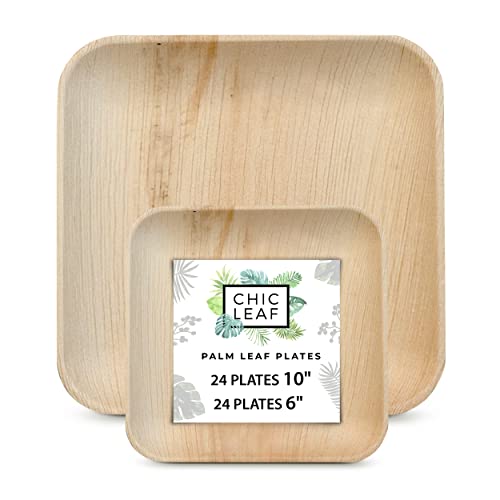 Bamboo Plates Wedding. Chic Leaf Palm Leaf Plates Disposable Bamboo
