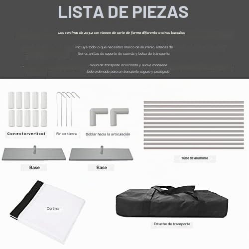 Pantalla de película de proyección portátil de 80" 16:9 interior exterior con bolso 5