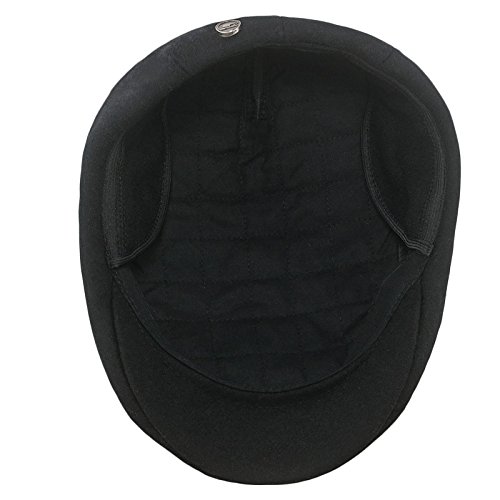 Sterkowski Norte Scally Cap | Wool Flat Cap For Men And Women | Scally Cap For Men Mens Newsboy Cap Newsboy Flat Cap Mens Irish Cap Irish Driving Cap Irish Scally Cap Wool Newsboy Cap 59 Cm Black #TOP3
