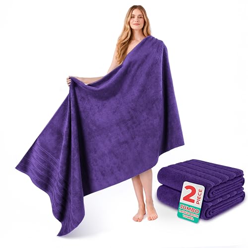 Image of American Soft Linen 100% Cotton Luxury Turkish Towels, 2PC 35x70 Bath Sheet | Soft Absorbent Quick Dry OEKO Tex Standard 100 Certificated Durable Machine Washable Breathable Premium Hotel Quality