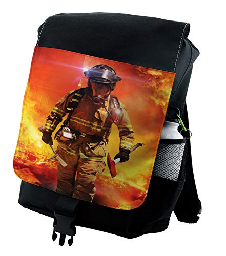 Preisvergleich Produktbild Lunarable Feuerwehrmann Rucksack, Rettungsdienst Thema, robuste Allzwecktasche