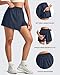 G4Free Shorts for Women Golf Athletic Sports Wide Leg Skorts with Shorts Ladies Soft Light Tennis Casual Skirt Cargo Pockets(Dark Blue,M)