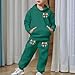 Girls Sweatsuit 2 Piece Outfits - Hoodie Sweatshirts And Sweatpants with Pockets Fall Winter Fashion Jogger Sets Pink Purple