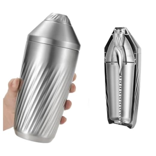Conjunto de coqueteleira – Conjunto inovador de aço inoxidável isolado a vácuo, misturador de margarita de parede dupla, conjunto de colher de mistura e coqueteleira – Coqueteleira de Martini para barman doméstico - 800 ml