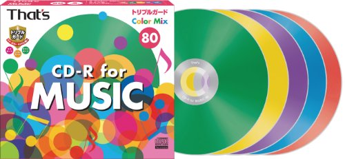 【値引中】太陽誘電That's CD-R音楽用24倍速80分 プリンタブル50枚 Amazon.co.jp: 太陽誘電製 That's CD-R音楽用 24倍速80分 ワイド