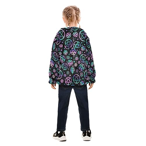 Bright Pentagrams Boys Fleece Hoody Jacket Zip Up Coat Warm Fall Winter Plush Jacket Long Sleeve Outerwear4