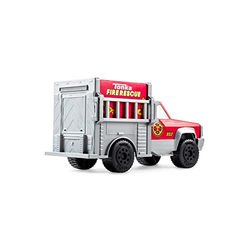 Tonka Steel Classics Fire Rescue Truck - Made with Steel & Sturdy Plastic, Red Toy Construction Truck, Boys and Girls, Kids, Toddlers, Ages 3+ by Tonka - Image 4
