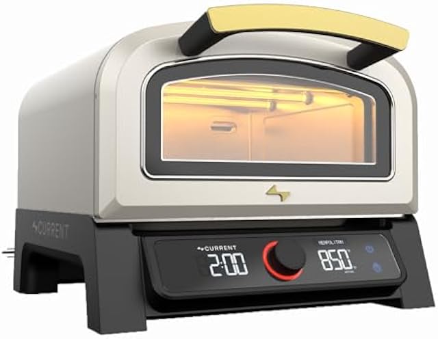 Current® Model P Smart Electric Pizza Oven, 12-Inch Stone, Sand
