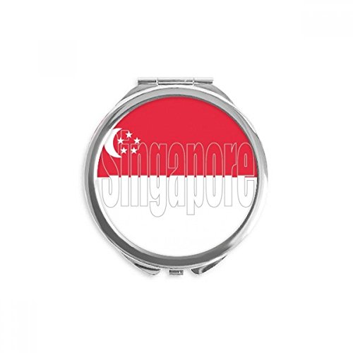 Miroir portable Singapour de poche rond multicolore pour maquillage et sac à main