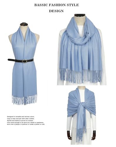 Image of RIIQIICHY Women's Fringe Shawl Wrap Pashmina Scarf for Wedding Evening