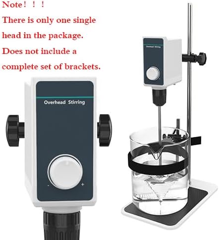 Overhead Stirrer Single Head Unit LAB Mixing Overhead Stirrer Agitator Accessory Part with Range 200 to 1500rpm and Max amount of stirring(H2O) 5L