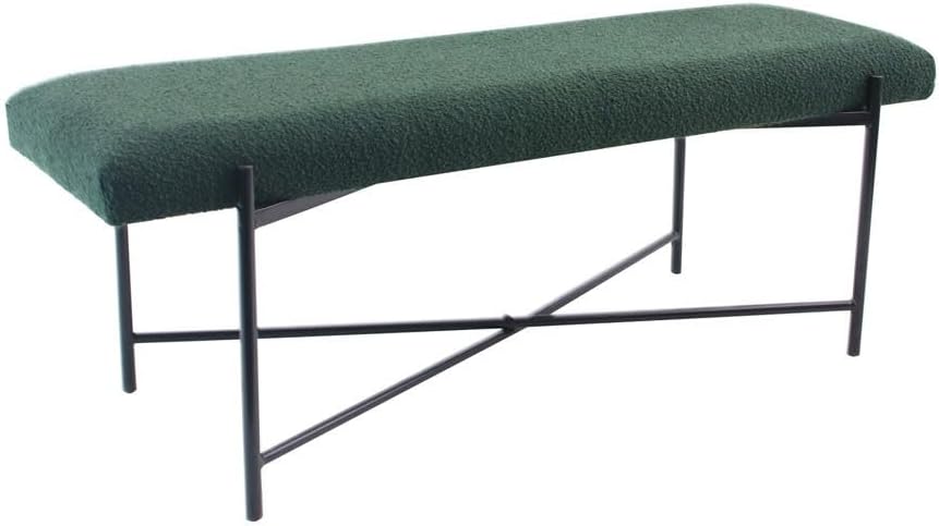 Danube Home Arm Bed Bench | Multi-Functional Ottoman Chair | Soft Upholstered Footrest | Modern Furniture For Living Room 122X42X45 cm - Green