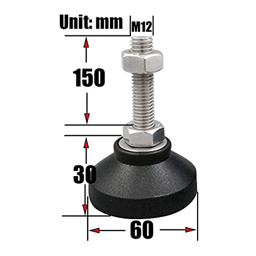 Patas niveladoras para muebles que eliminan el cojeo y protegen suelos con base de 60 mm 6