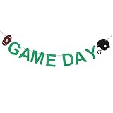 LUOEM Football Party Banners Game Day Decorations Rugger Bunting Garland for Rugby Game Birthday Par