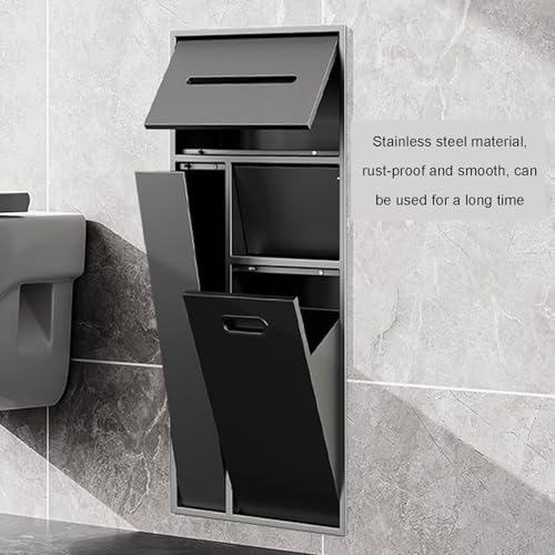Duschablage aus Edelstahl, wasserdicht, Wandmontage, Einbauregal: Edelstahl-Duschablage, Einbauregal für Nasszellen, Badezimmerregale, Abfalleimer, Toilettenpapierablage, Aufbewahrung für To