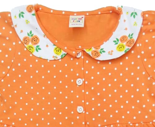 Image of Clothe Funn Baby-Girl's Cotton Pinafore Knee-Length Dress