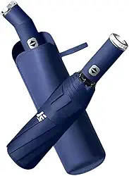 Guarda-Chuva Grande com 10 Varetas, Proteção UV UPF 50+, Automático, Portátil, Resistente ao Vento