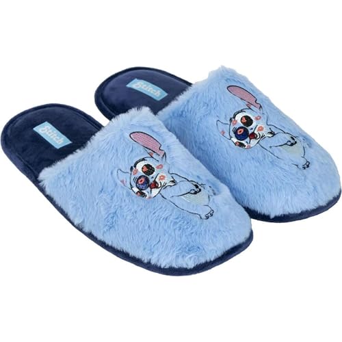 CERDÁ LIFE'S LITTLE MOMENTS Femme Pantoufles Ouvertes - Stitch, Bleu, 36/37 EU
