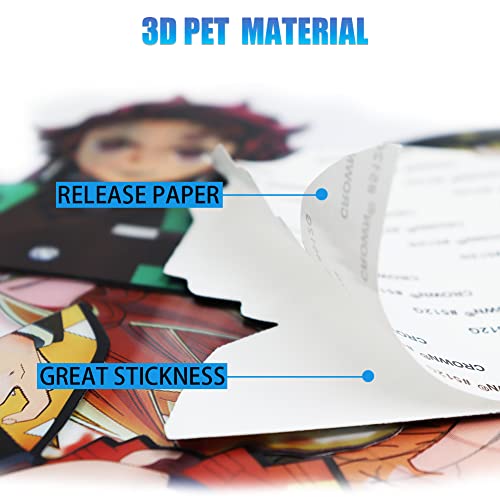 Image of 3D Motion Anime Car Decals Waterproof Stickers Anime Bumper Stickers for Car Automotive Laptop Window Skateboard Kids(J-3)
