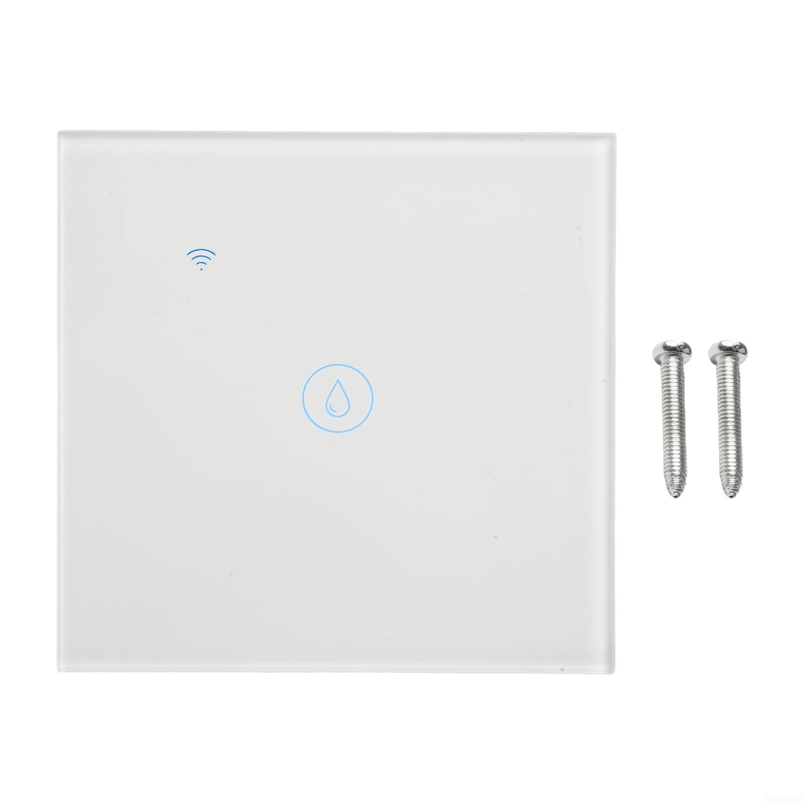 Yhenlovtt Interruptor inteligente de caldera táctil de pared con WiFi de 40 A, 2,4 G, interruptor temporizador con control de aplicación y funciones de activación de voz (blanco)