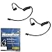 Pack of 2 FBI Style Black Twist On Replacement Acoustic Tube for Two-Way Radio Headsets by MaximalPower