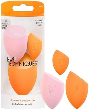 Real Techniques Ultimate Makeup Sponge Trio, Makeup Sponge Set, 3 Count