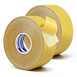 ZOMPAGO 2Rollen Doppelseitiges Klebeband, strapazierfähig, 20mx 3cm, Extra Starke Transparentes Netz-Teppichklebeband, Wasserdicht, Abnehmbares, Super Strong montageband, Innen- & Außenbereich.