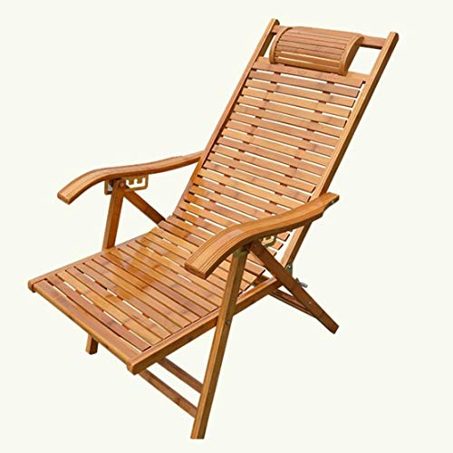 GJZM folding camping chair Bamboo Adult Reinforcement Folding Chair/Siesta Backrest Chair/Outdoor Portable Summer Cool Chair,C,2#