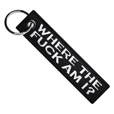 MotoLoot Keychain for Motorcycles, Scooters, Cars and Gifts (Where The F Am I?) Cover