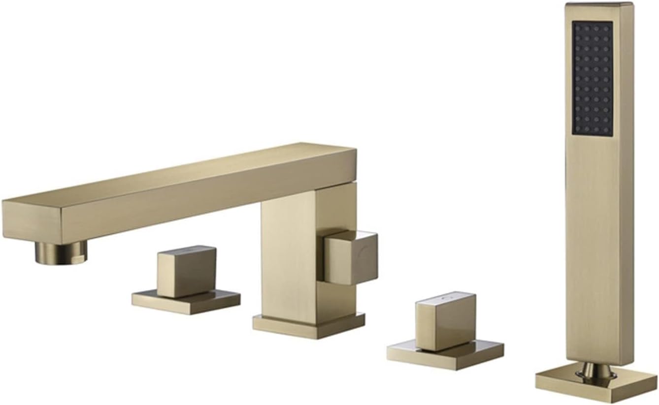 Bathtub Faucet with Shower Set 4 Hole Bathtub Faucets for Bathroom