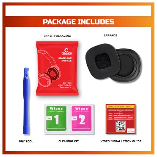 Image of Crysendo Cooling Gel Headphone Cushion for Marshall Major III /IV /MID ANC Headphones | Relaxing Cool Foam Earpads Super Soft Pain Reducing Cushion (Black)