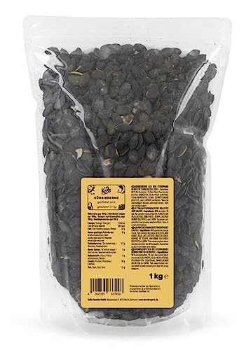 KoRo - Graines de courge de Styrie rôties et salées 1 kg - Graines de Styrie dans un paquet économique parfait comme snack ou sur la salade.