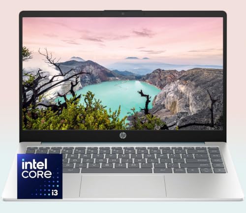 Image of Customized HP 14 inch Laptop • Intel Core i3 CPU • HD Screen • 16GB RAM • 256GB SSD • Windows 11 Home • HP Fast Charge • FHD Camera • HD Dual Audio