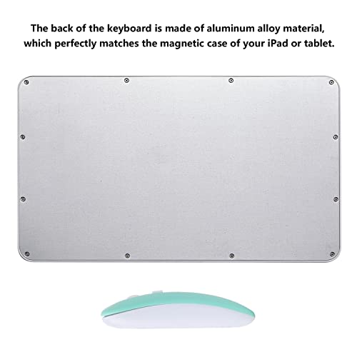 Rechargeable Bluetooth Keyboard And Mouse Combo Ultra-Slim Portable Compact Wireless Mouse Keyboard Set For Android Windows Tablet Cell Phone Iphone Ipad Pro Air Mini, Ipad Os/Ios 13 And Above (Green) #TOP6