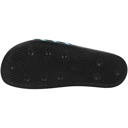 Image of adidas Men's Adilette Gymnastics Shoe, Core Black /Blue Glow /Core Black, 14 UK