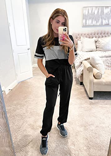 PRETTYGARDEN Women's Two Piece Sets 2025 Summer Spring Jogger Pants Travel Vacation Lounge Outfits Airplane Matching Clothes