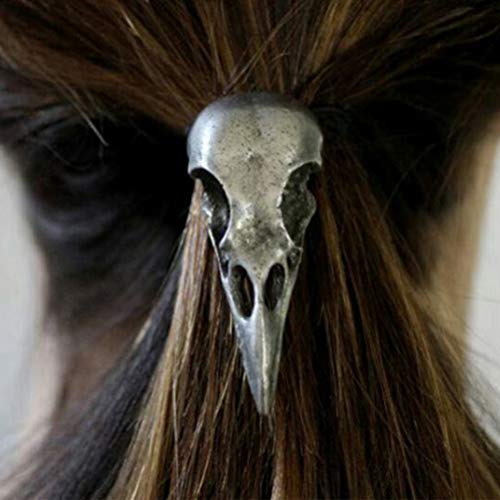 Lurrose Halloween Crow Skull Hair Band Stylish Raven Punk Gothic Elastic Hair Rope Ties Ponytail Holders Headwear For Women Girls #TOP3