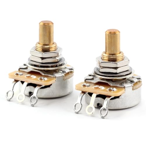 The Art Of Tone CTS 500k Potentiometer for Guitar - Custom Short Solid Shaft, Audio Taper...