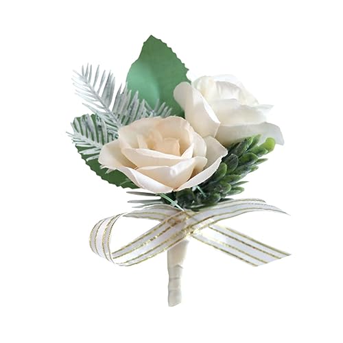 Broche fleur artificielle haut de gamme corsage réaliste pour cérémonie et banquet