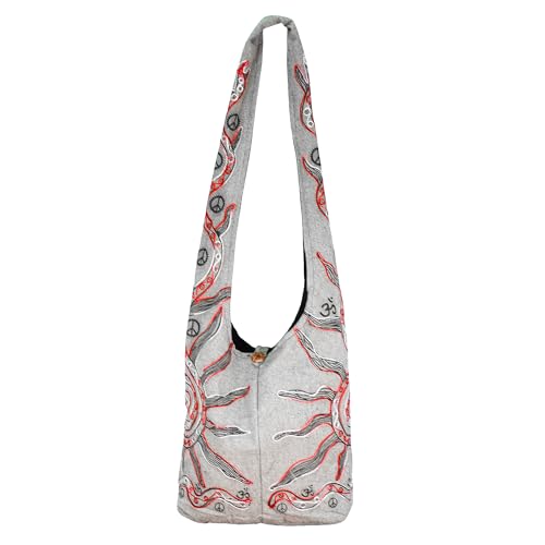 Image of Mandala Crafts Hippie Bag, Large Boho Hobo Purse for Women, Crossbody Shoulder Sling Bags for Indie Style Bohemian Accessory