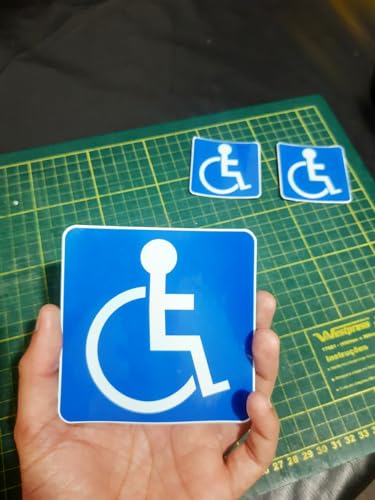 kit 3 Adesivos Cadeirante símbolo deficiente á prova d'água